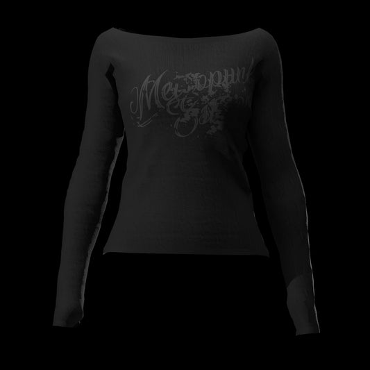 "METROPUNK" BOATNECK THERMAL LONGSLEEVE